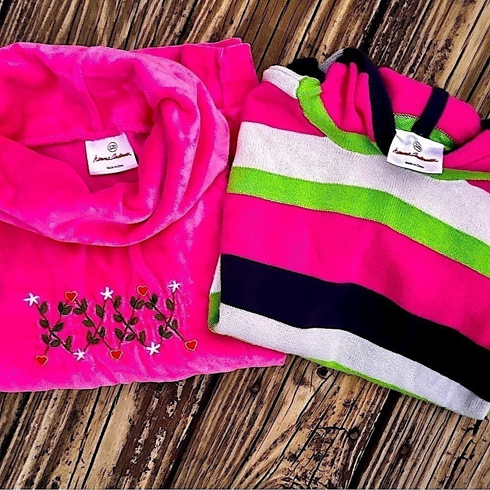Hanna Andersson Cable Knit Sweater Velour Sweatshirt Bundle Large